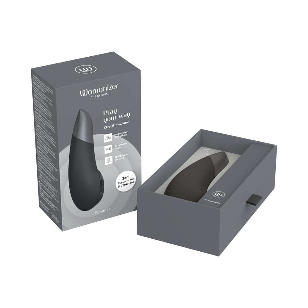 Womanizer Enhance Rechargeable Silicone Clitoral Stimulator - Black