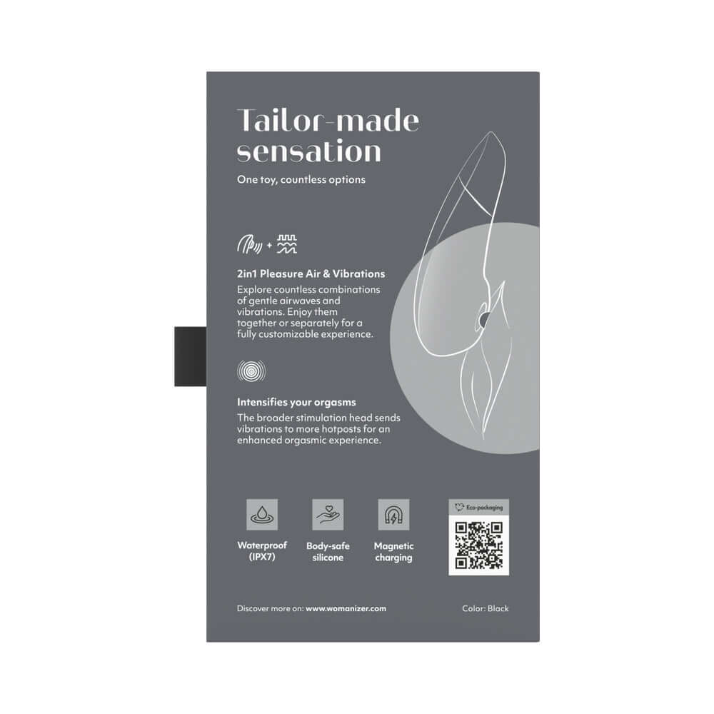 Womanizer Enhance Rechargeable Silicone Clitoral Stimulator - Black