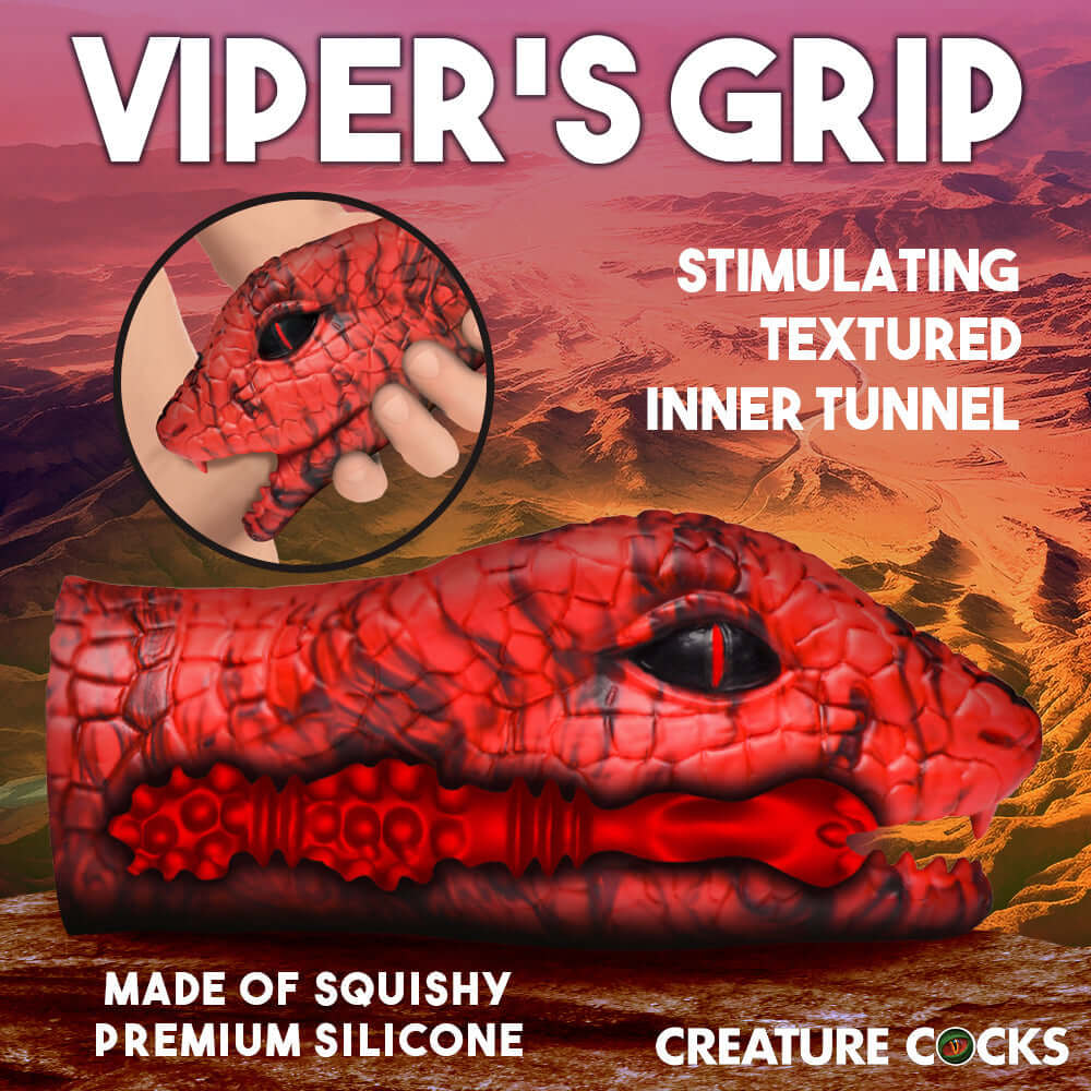 Creature Cocks Serpentine Stroker Silicone Masturbator Red