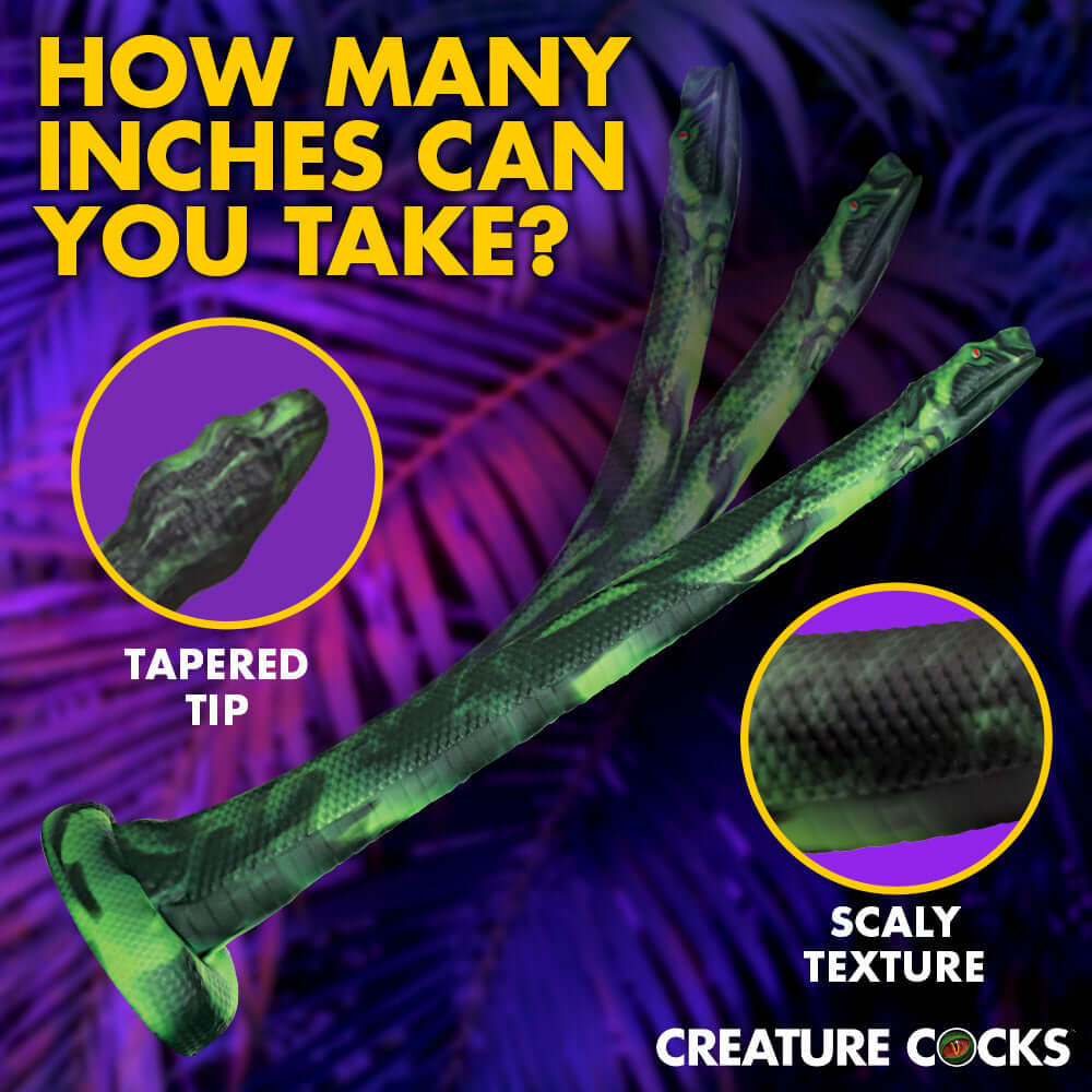 Creature Cocks Spitting Serpent Silicone Enema Snake