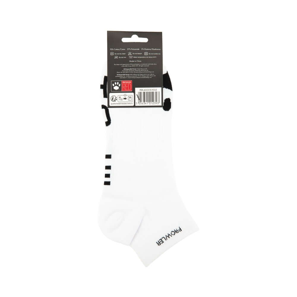 Prowler RED Ankle Sock Just A Hole displayed on a white background, featuring a sleek design with eye-catching branding.