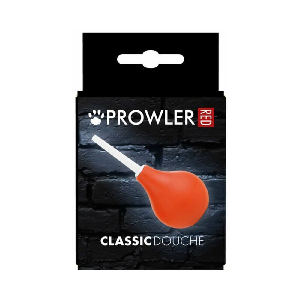 Prowler RED Classic Douche Bulb Orange S packaging display for effective personal hygiene and cleansing.