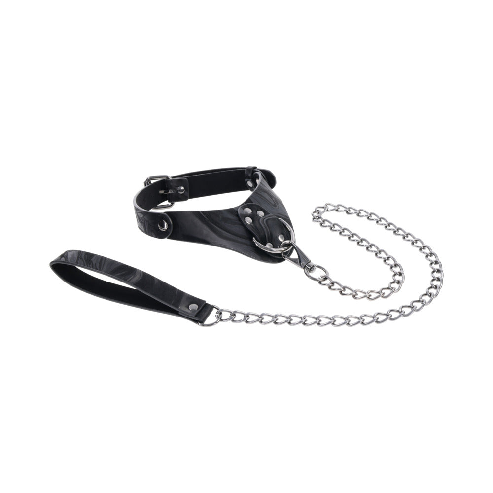 Sportsheets Velvet Noir Collar & Leash