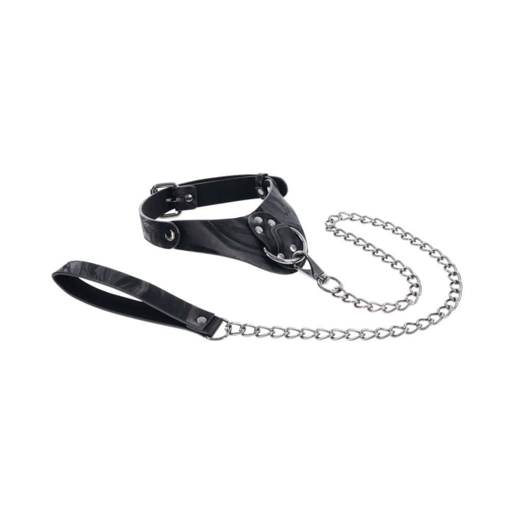Sportsheets Velvet Noir Collar & Leash