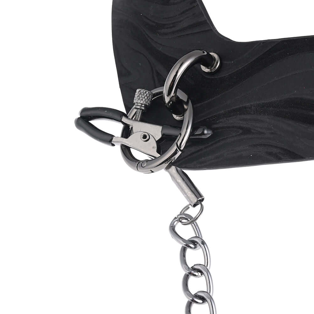Sportsheets Velvet Noir Collar & Removable Clamps