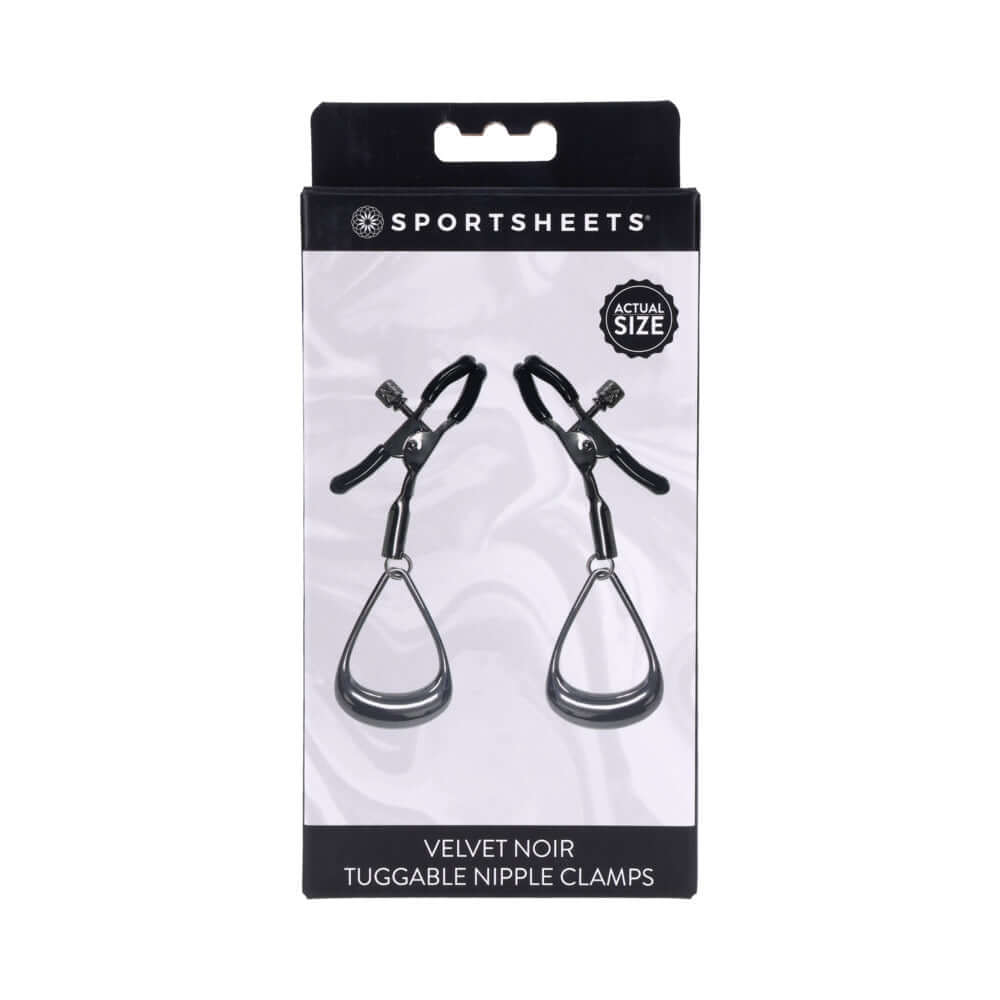 Sportsheets Velvet Noir Tuggable Nipple Clamps