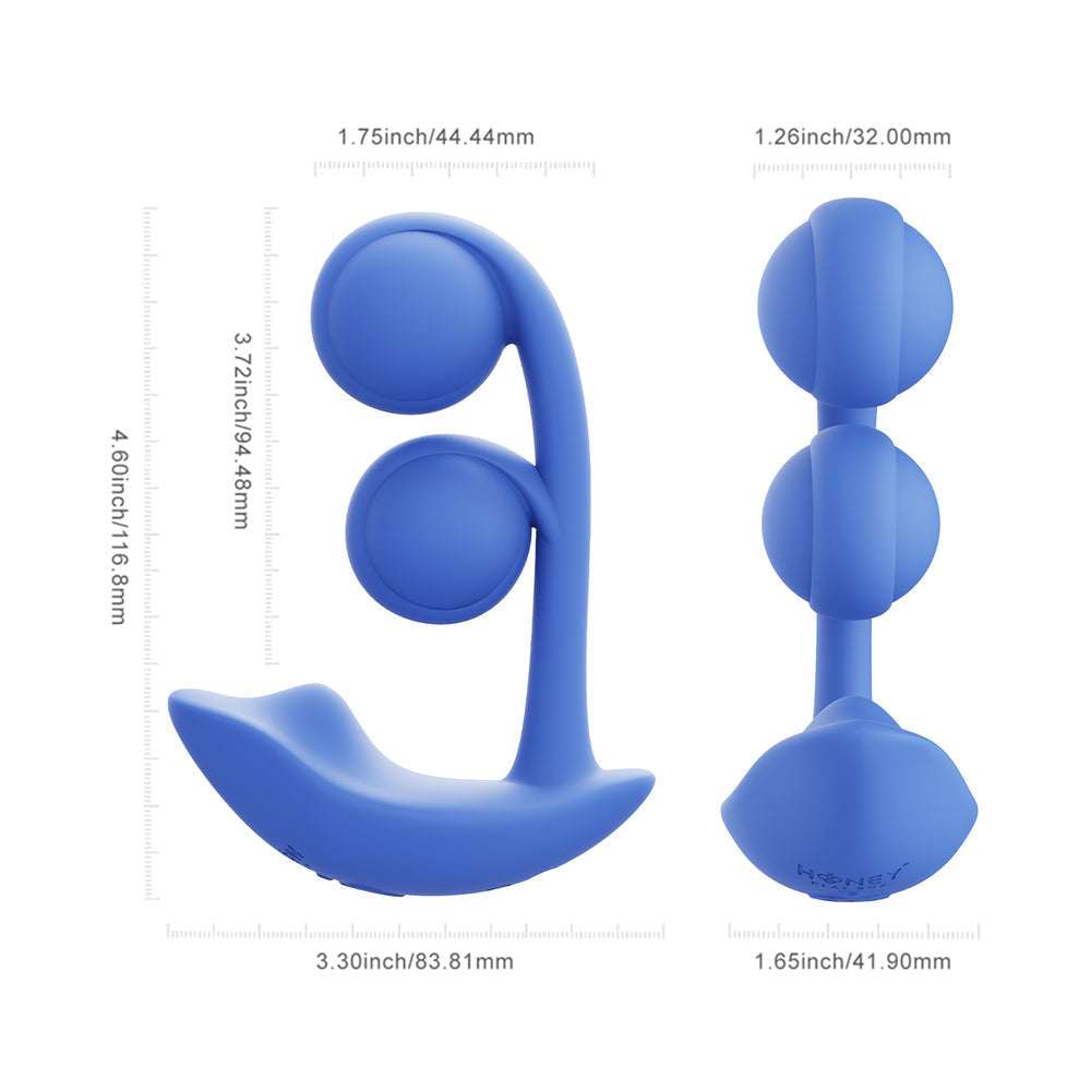 Honey Play Box Fortexa App-Controlled Kinky Finger Flapping Dual Stimulator Blue