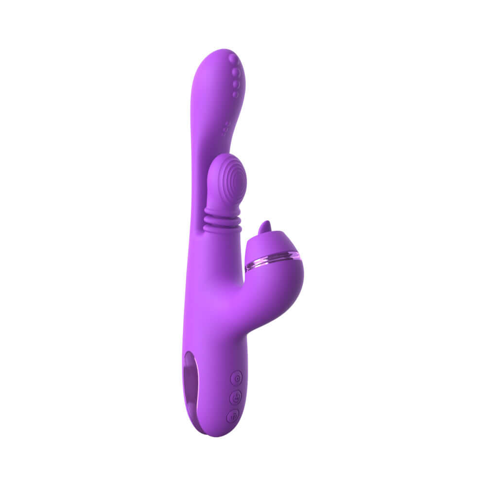 Fantasy for Her IntiMotion Pulse Pro Massager in vibrant purple showcasing advanced pleasure features.
