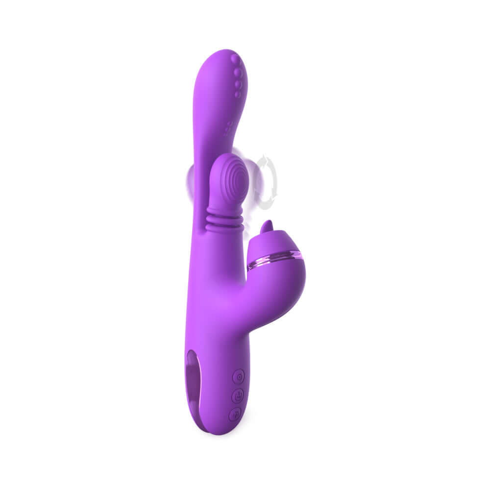Fantasy for Her IntiMotion Pulse Pro Massager in vibrant purple color, showcasing advanced design for pleasure.