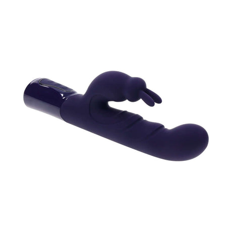 Evolved Big Deal Rabbit Vibrator Purple showcasing its girthy design and dual motors for optimal pleasure.