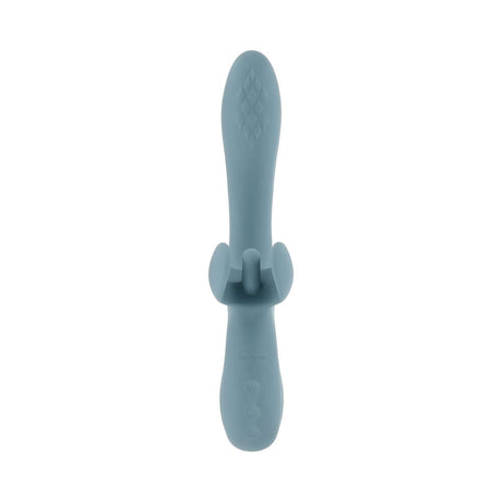 Evolved Take Your Flick Massager Blue, featuring a curved design and textured grip for enhanced stimulation.