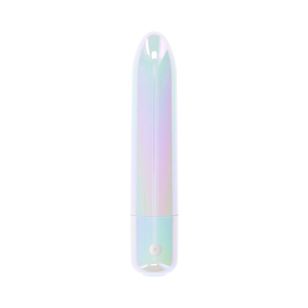Evolved Easy Does It Vibrator Iridescent sleek bullet vibrator with pearly iridescent finish.