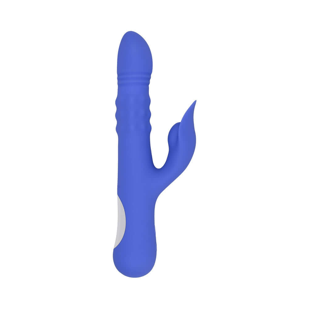 Evolved Pop Goes The O Vibrator Blue, a luxurious dual vibrator with triple stimulation features.