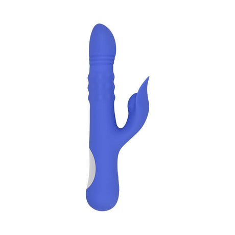 Evolved Pop Goes The O Vibrator Blue, a luxurious dual vibrator with triple stimulation features.