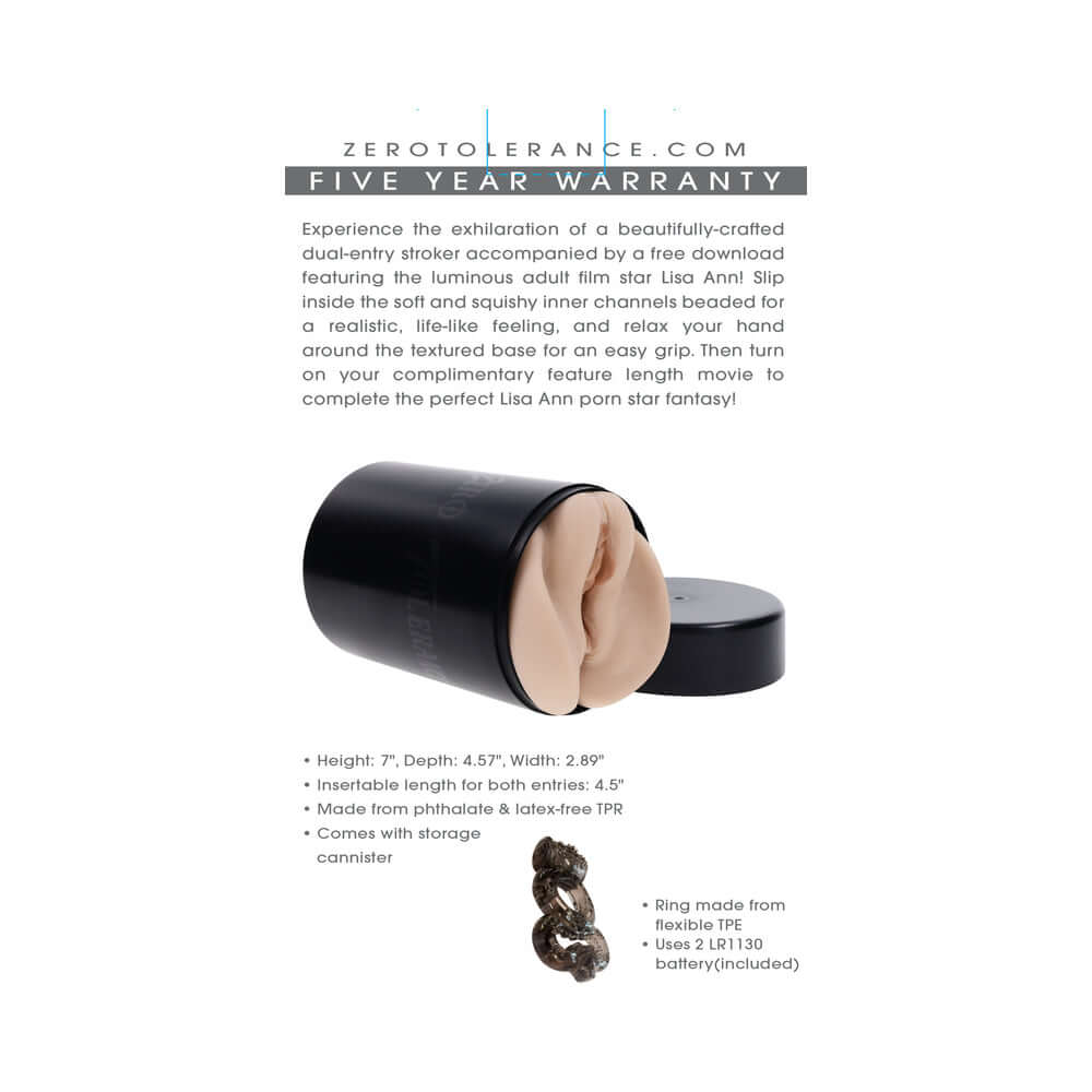 Zero Tolerance Lisa Ann Movie with Vagina & Anal Stroker Light