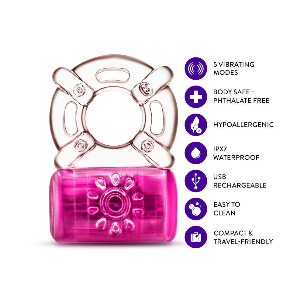 Play With Me Pleaser Rechargeable C-Ring Pink