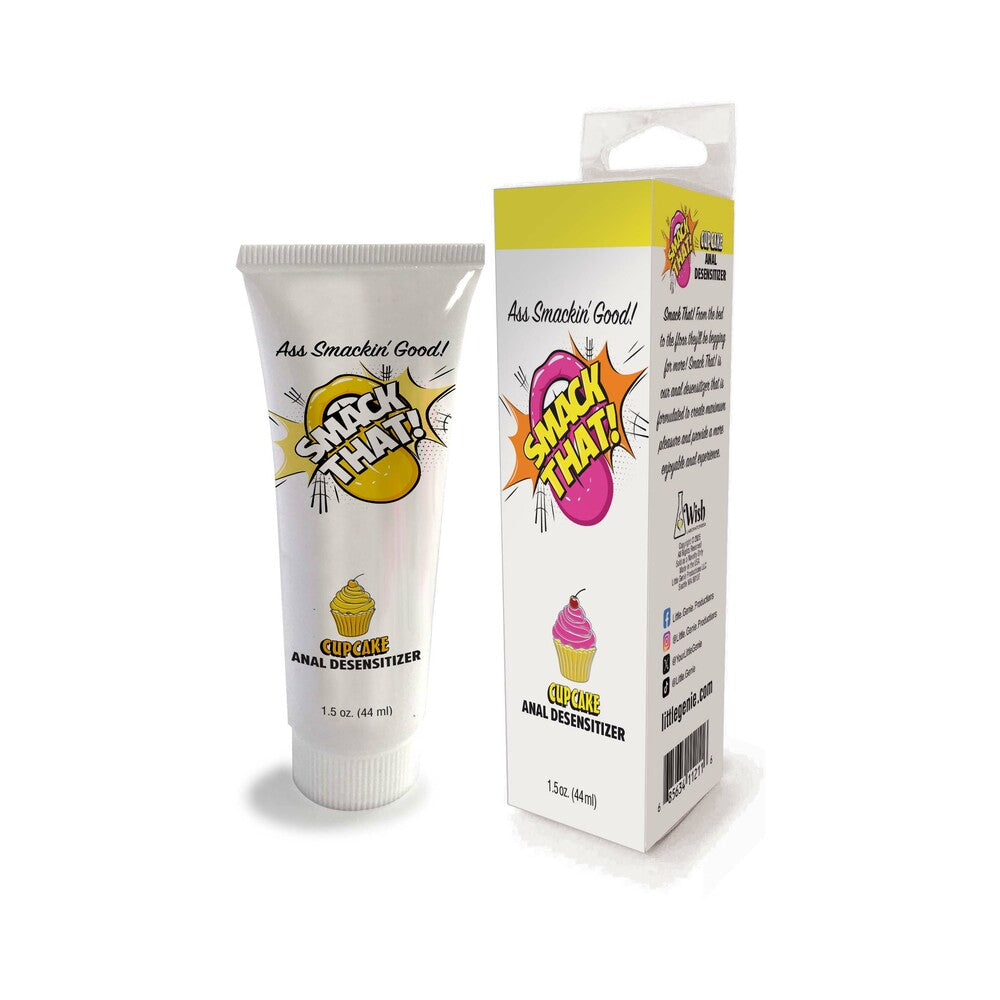 Smack That Anal Desensitizer Cupcake 1.5 Oz tube and packaging for smoother anal play.