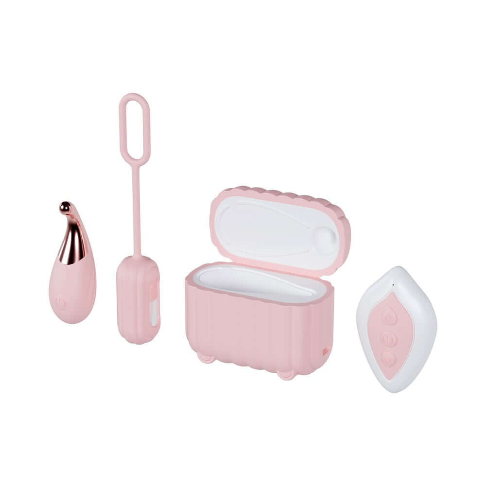 Play With Me Wanderlust Mini Vibes Pink luxury travel vibrator set with discreet charging case.