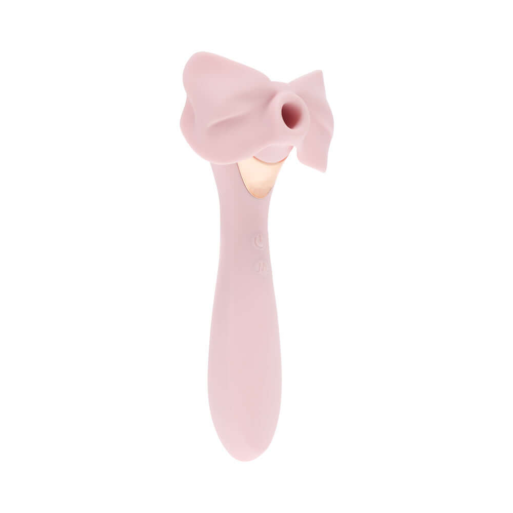 LoveLine Darling AirTapTech Rechargeable Vibrator Pink with a stylish bow design.