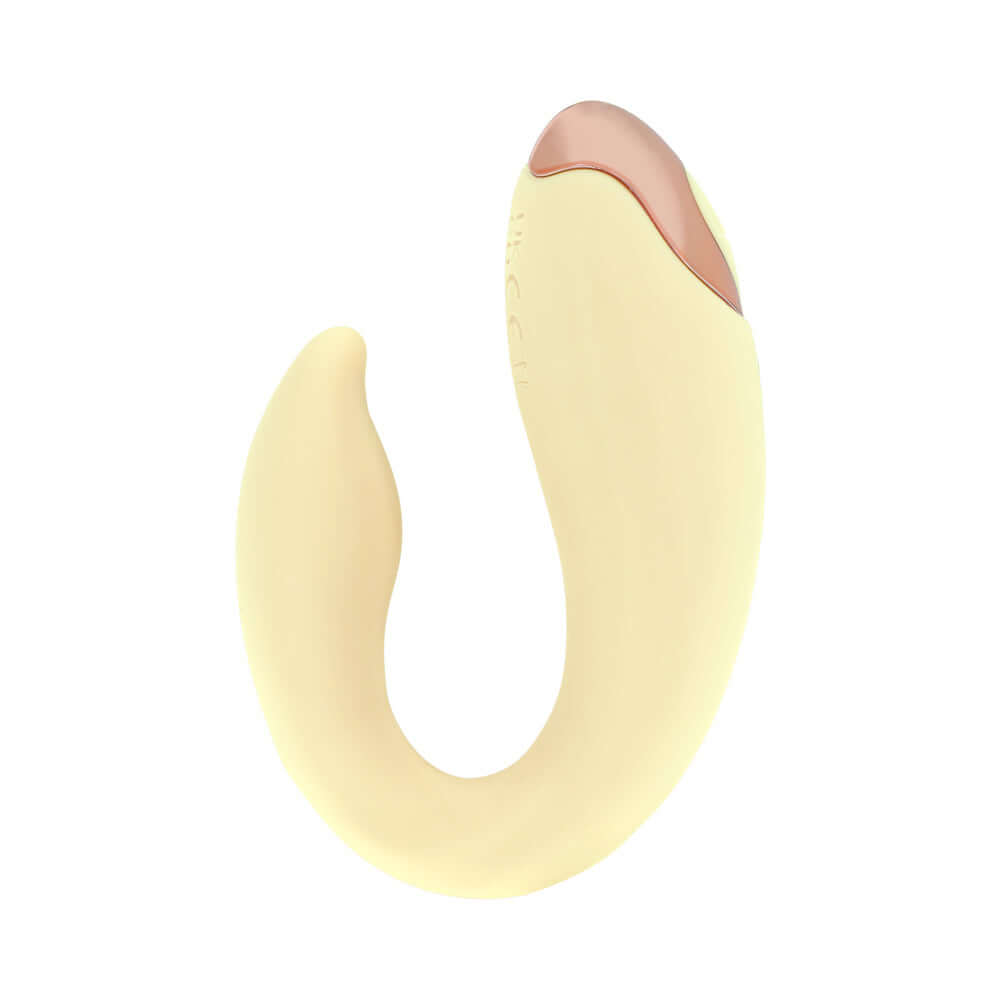 LoveLine Daydream AirTapTech Rechargeable Vibrator Yellow designed for dual stimulation with a sleek, travel-friendly design.