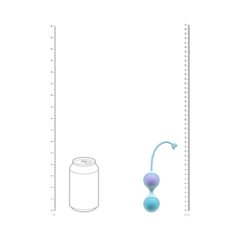 LoveLine PelviFit Strength Kegel Kit with Remote Purple displayed with size reference next to a can.