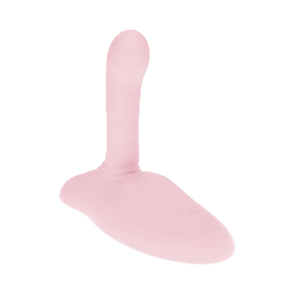 LoveLine Satisfaction Grinder Adjustable Thrusting Pulse Wave Pink, a sleek, pink pleasure product designed for intense satisfaction.