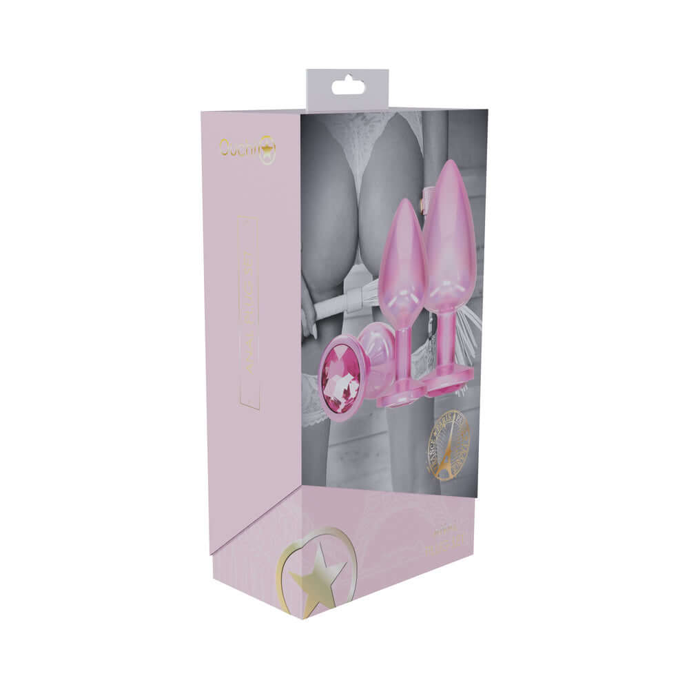 Ouch! International Paris Collection Metal Anal Plug Set Pink