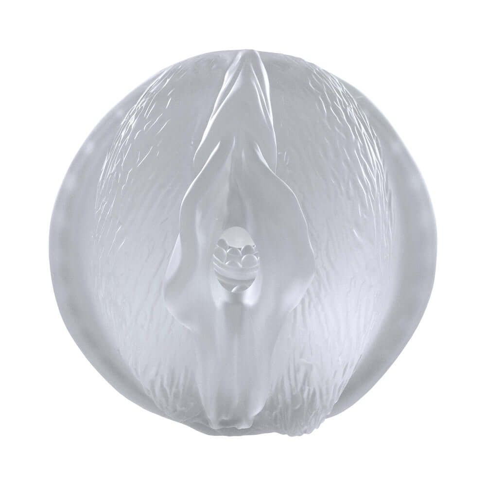 PUMPED HyperLift Masturbator Suction Metallic Blue sex toy close-up view, realistic texture and design.