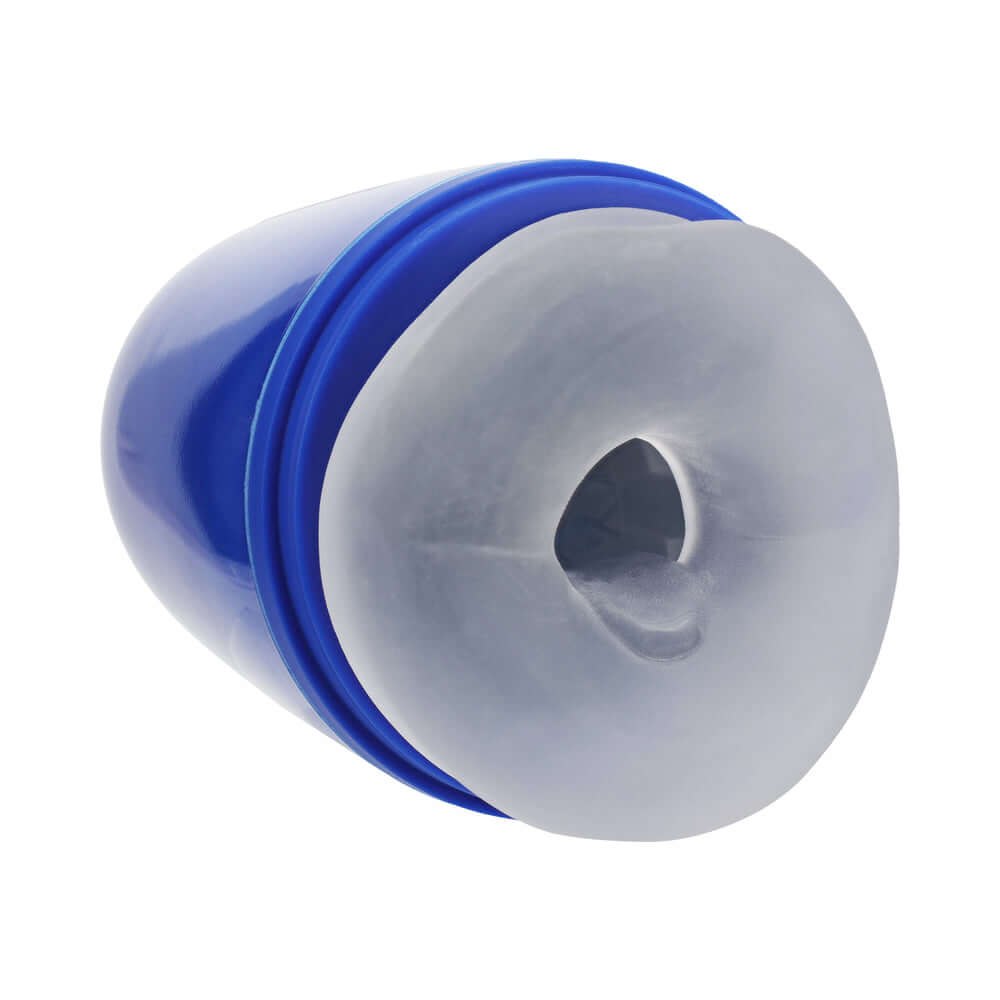 PUMPED Vibrobator Masturbator Negative Pressure Suction Blue with ergonomic design for realistic stimulation