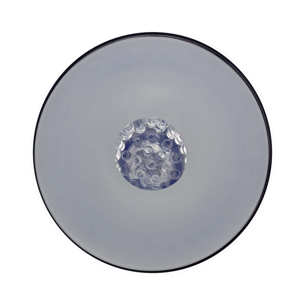 PUMPED Vortex Masturbator Metallic Blue, showcasing its interior design and texture for enhanced pleasure.