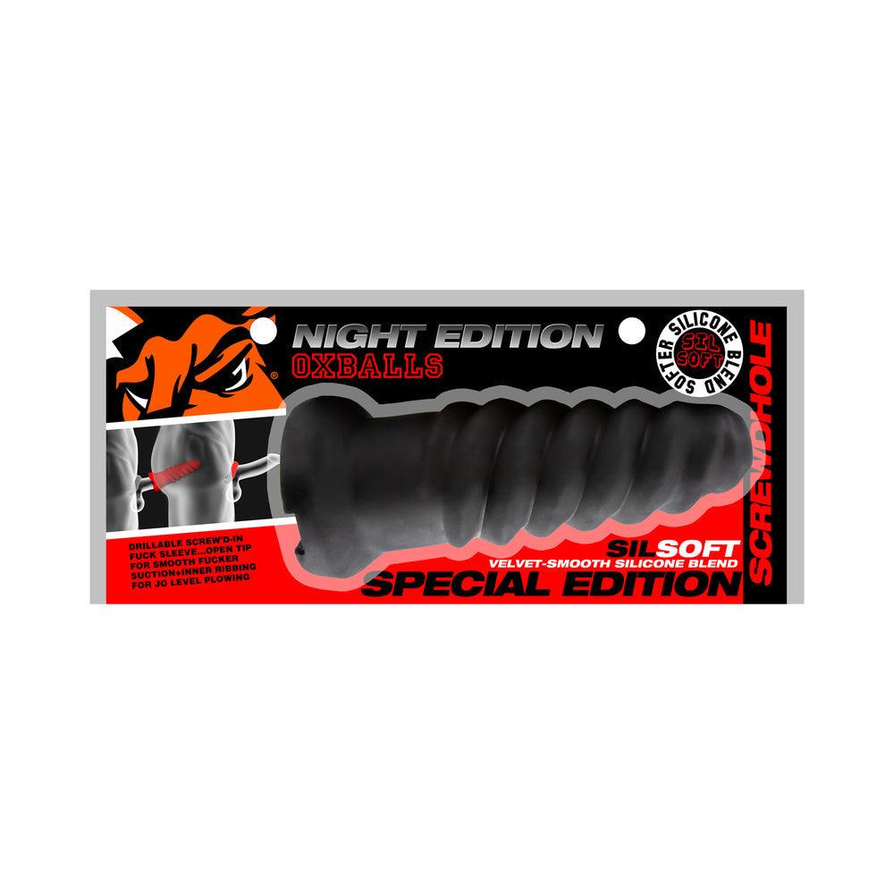 Oxballs Screwdhole Screw'd-In Open Tip Masturbator Special Edition Night