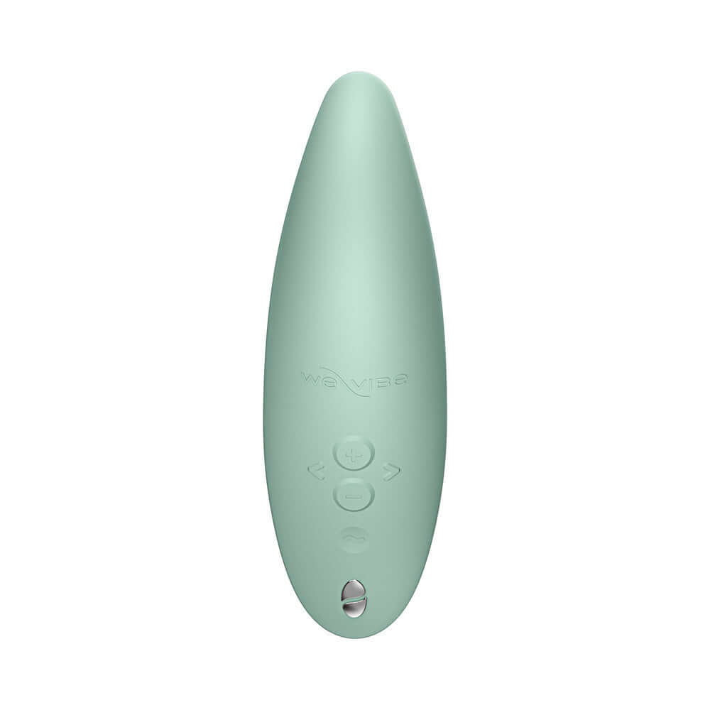 We-Vibe Melt 2 Pleasure Air Clitoral Stimulator Sage in a sleek design, perfect for shared pleasure.