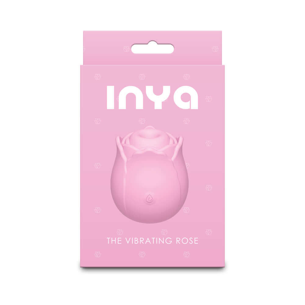 INYA The Vibrating Rose Pink in elegant packaging with a charming rose design for enhanced pleasure.