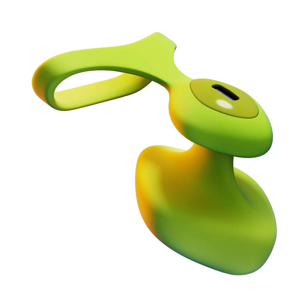 Dame Fin 2.0 Finger Vibrator Citrus in vibrant green color, designed for enhanced touch and silky vibrations.