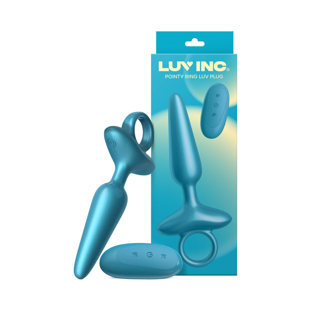Luv Inc. Pr37: Pointy Ring Luv Plug Metallic Blue
