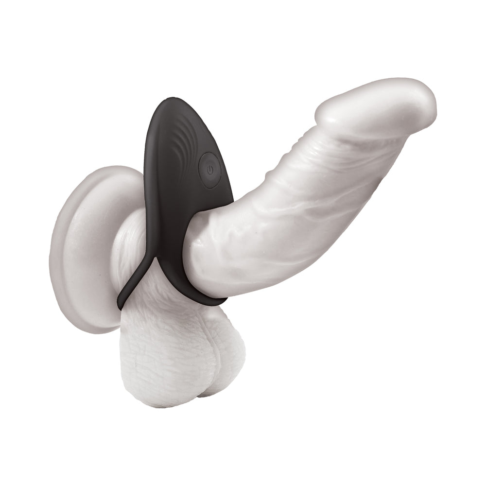 Cockpower Vibrating Ring with Adjustable Cock Tie Black