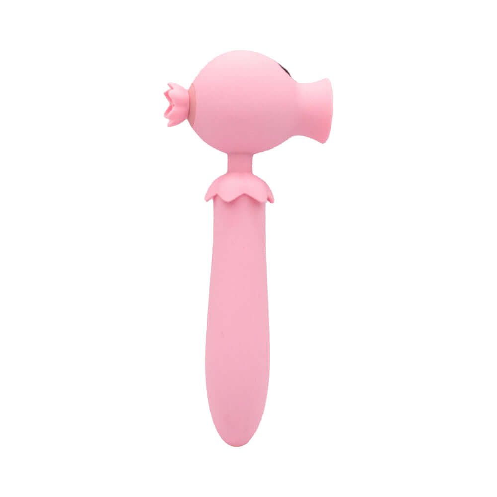 Lick n Stick Clit Flicker & G-Spot Vibrator in playful pink design for dual stimulation.