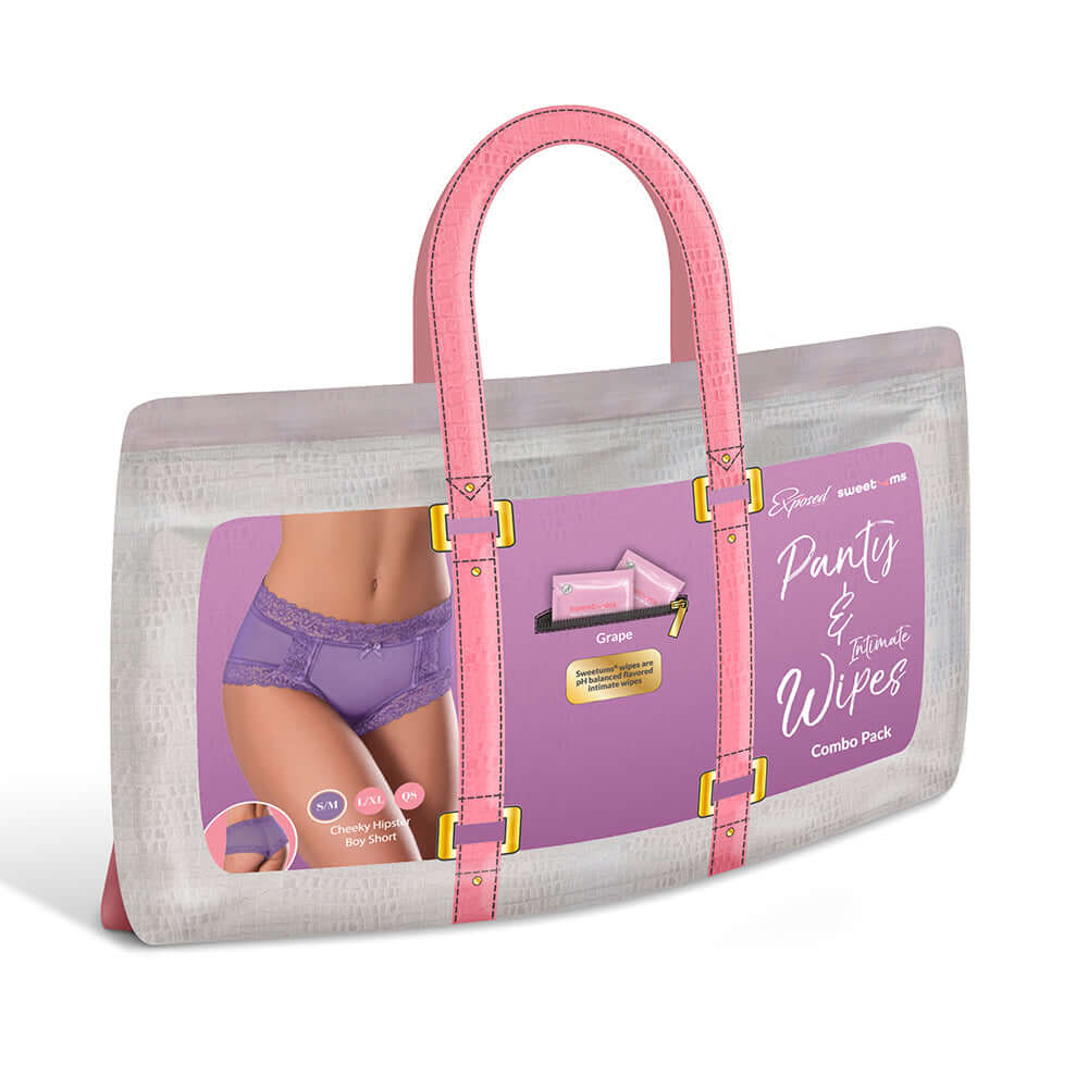 Magic Silk Sweetums Cheeky Hipster Boy Short Grape Queen Size