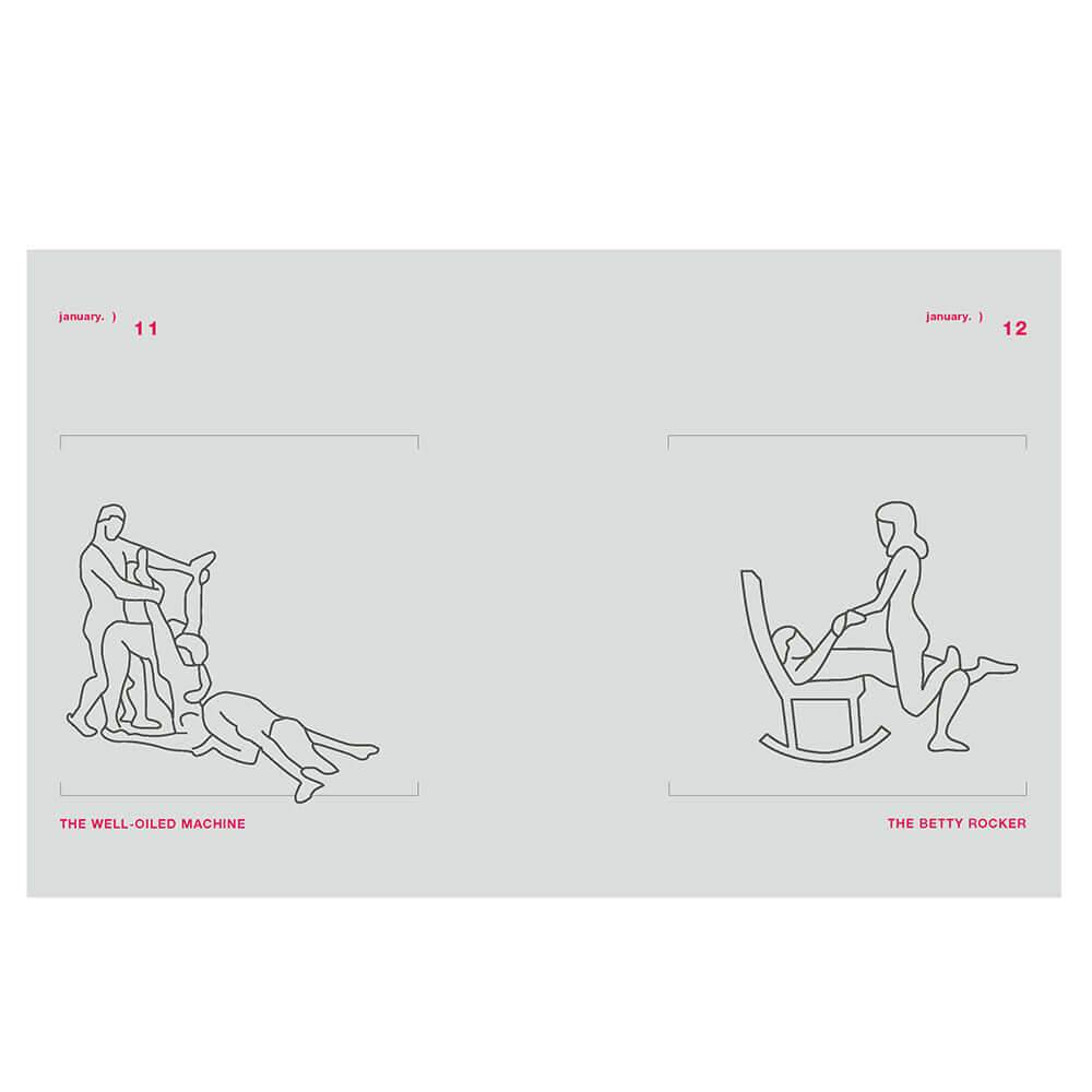 Illustration of January 11 and 12 from Position of the Day Revised and Updated Sex Every Day in Every Way