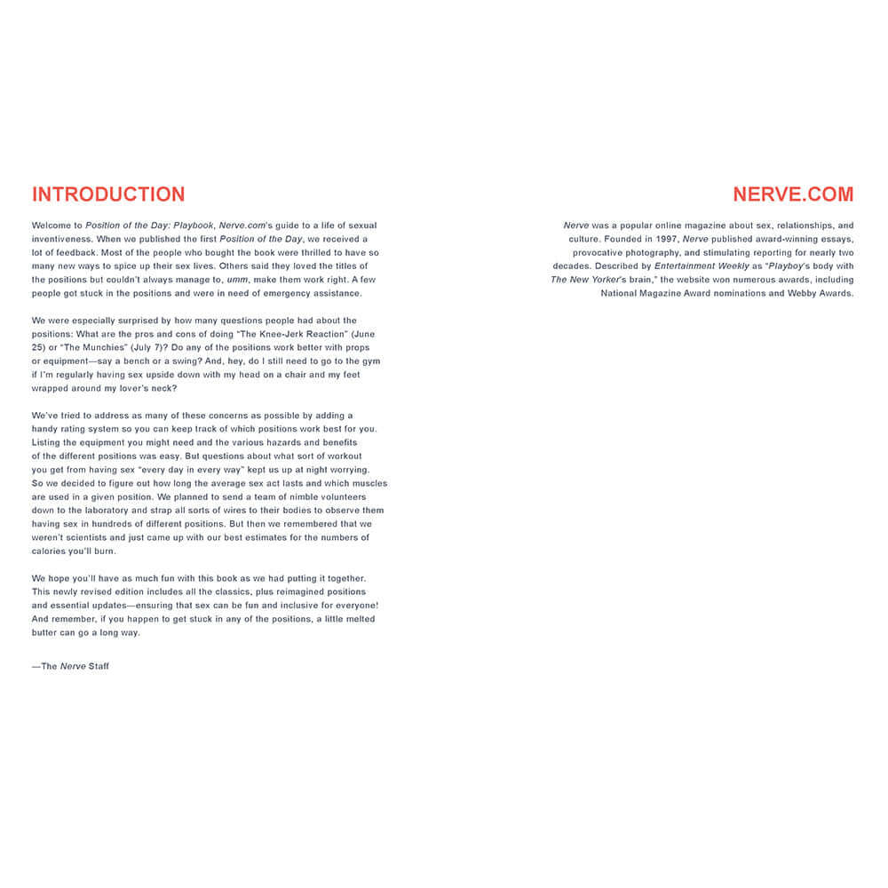 Introduction page of the Position of the Day Playbook Revised and Updated with Nerve.com.