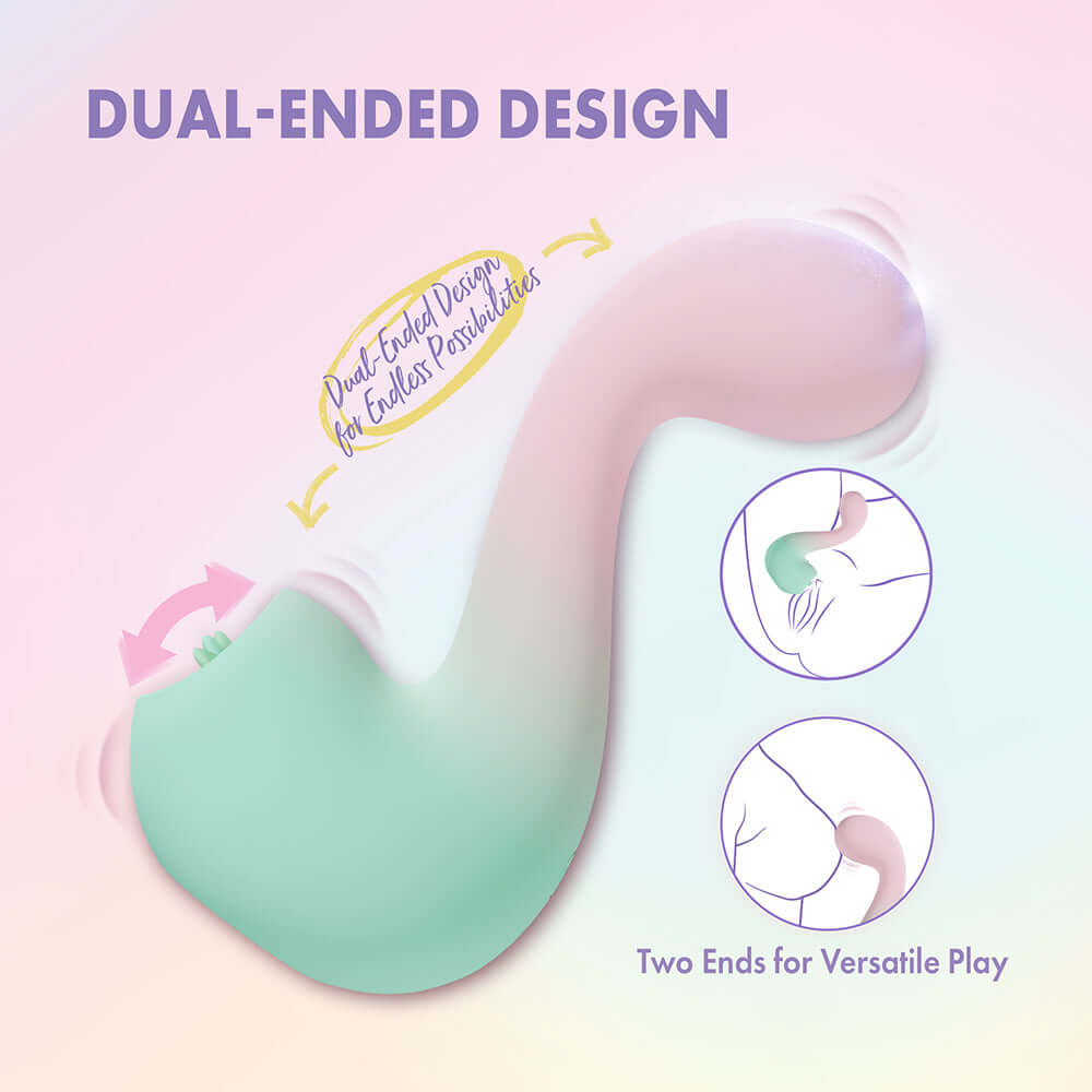 Play With Me Massager Melody Pink features a dual-ended design for versatile play and endless possibilities.