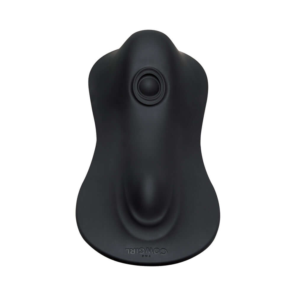 The Cowgirl Rodeo Rumbler Premium Sex Machine top view, showcasing its sleek design and control button.