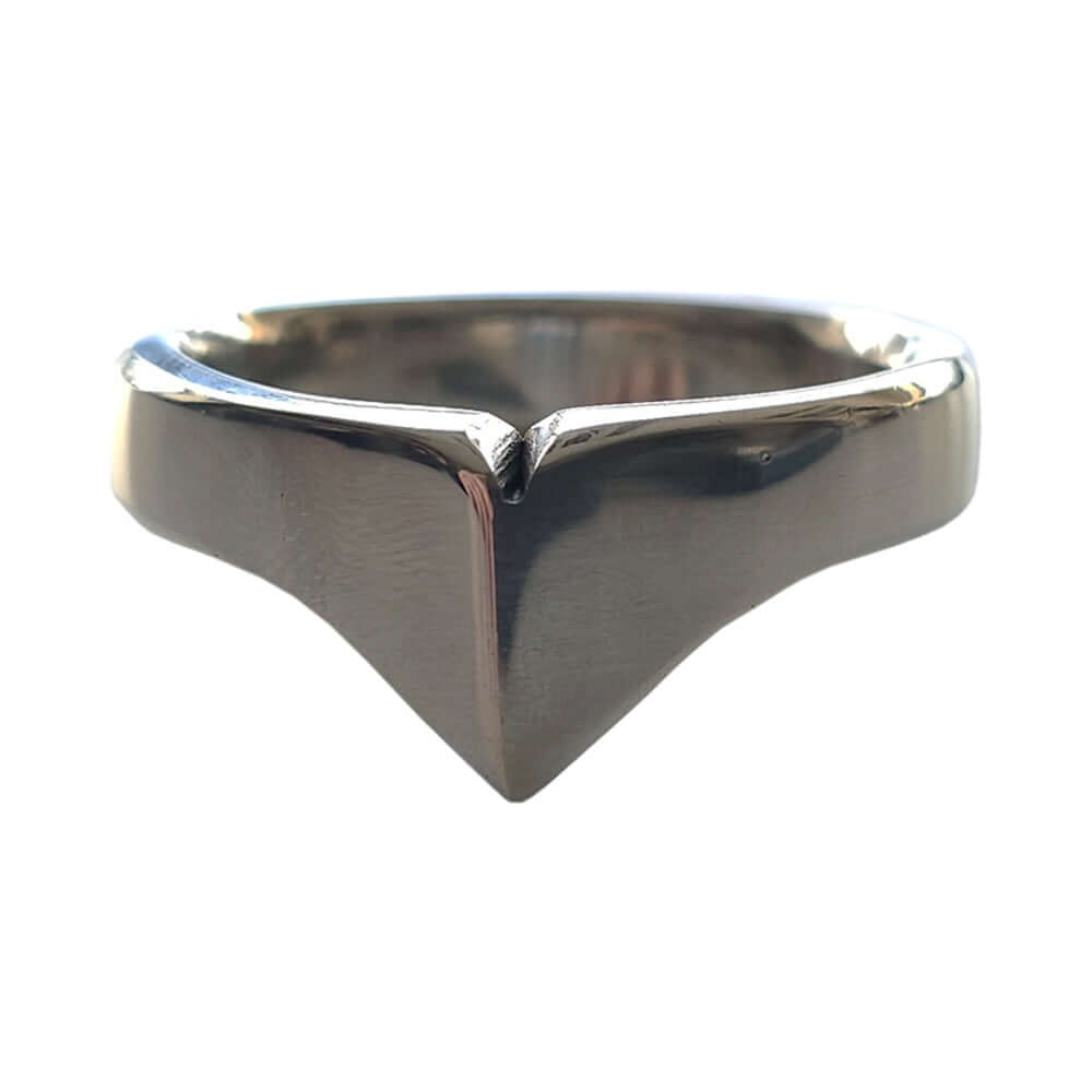 Rouge Stainless Steel Taj Cock Ring 32 mm with a distinctive crown-shaped design for enhanced stimulation.