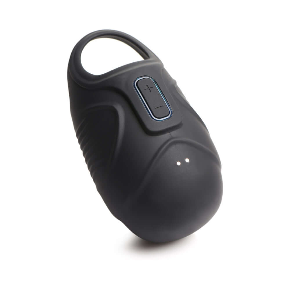 Trinity Men 7X Vibrating Silicone Ball Sack featuring ergonomic design and adjustable controls for optimal stimulation.