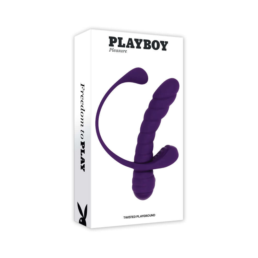 Playboy Twisted Playground Rechargeable Triple Stimulator Vibe Silicone Purple Acai