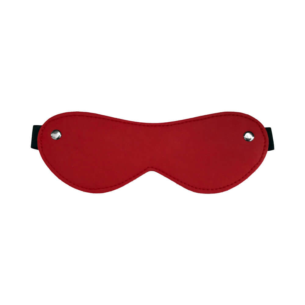 Rouge Fetish Play Vegan Blindfold Red - stylish red mask for enhancing sensory experiences during play.