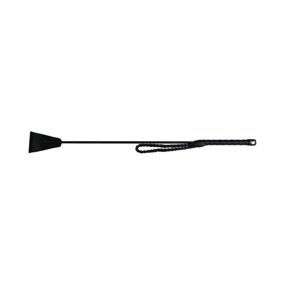 Rouge Fetish Play Vegan Riding Crop Black designed for precision impact and control in restraint and impact play.