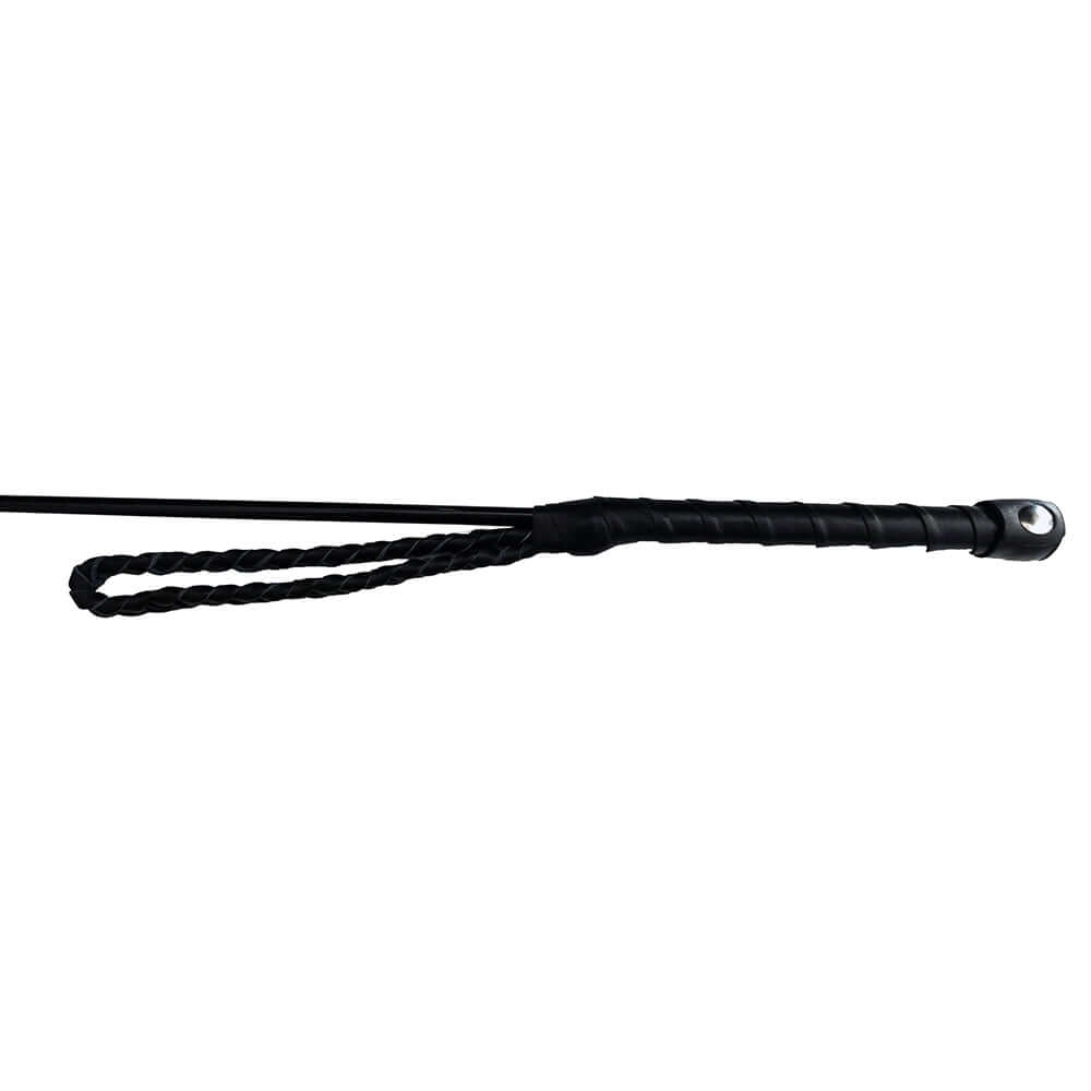 Rouge Fetish Play Vegan Riding Crop Red with a sturdy black handle designed for precise impact play