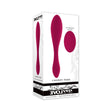 Evolved Cherry Pose Flexible Vibrator with Remote packaging showcasing the dual-ended flexible design in bold pink.
