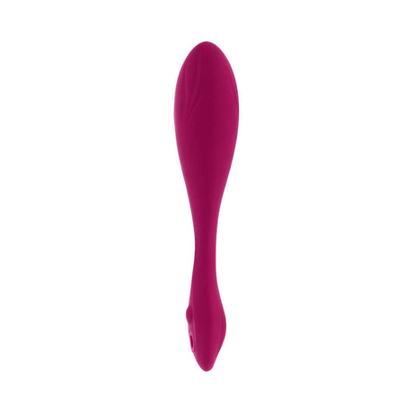 Evolved Cherry Pose Flexible Vibrator with Remote shown in vibrant pink color.